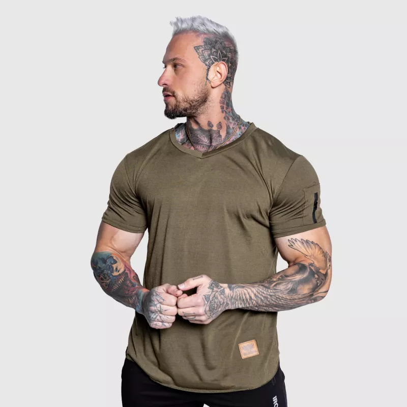 Pánské tričko Iron Aesthetics Stylish, vojenská zelená-2