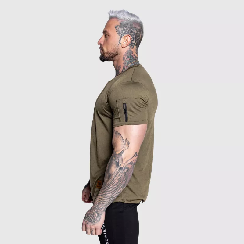 Pánské tričko Iron Aesthetics Stylish, vojenská zelená-3