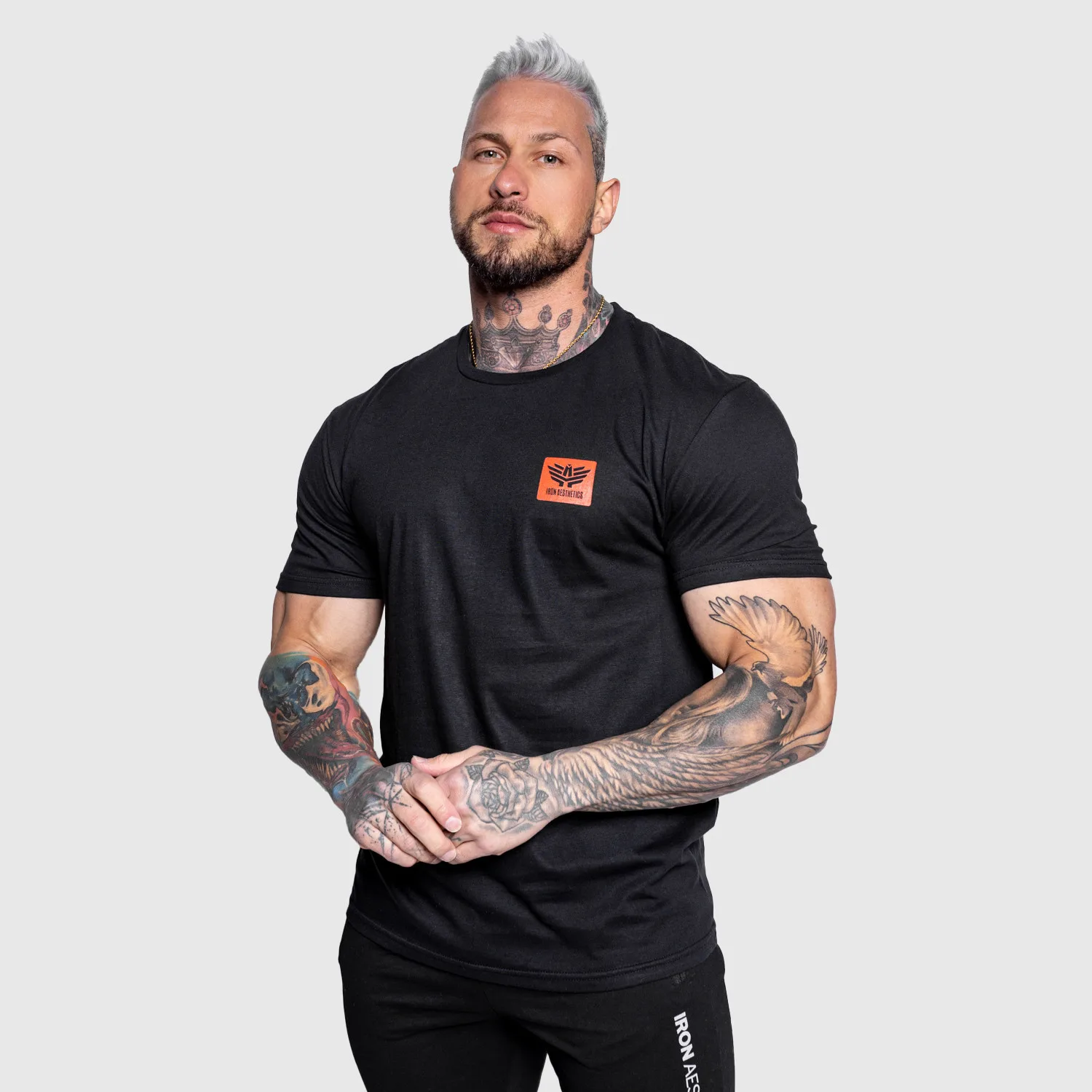 Pánské sportovní tričko Iron Aesthetics Quick, černé-1