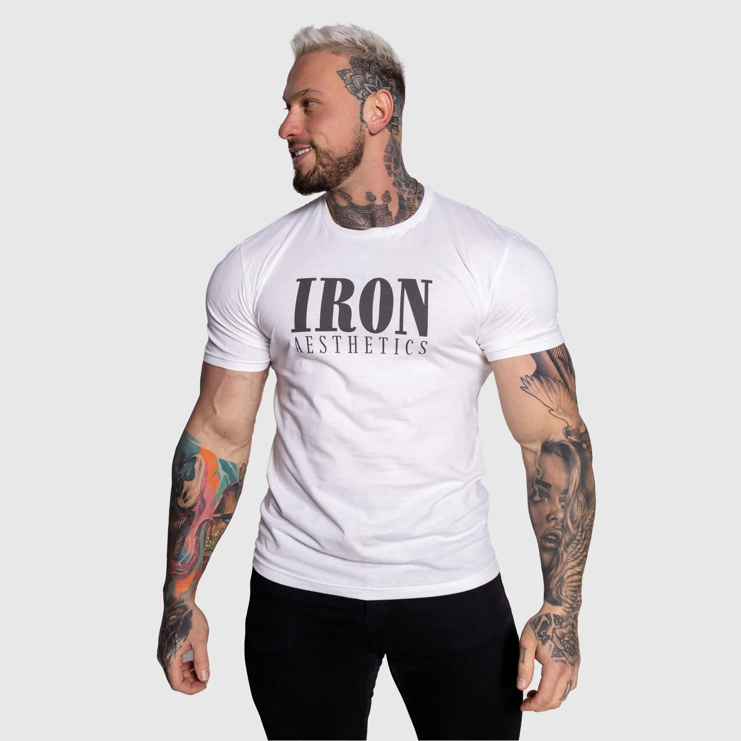 Pánské sportovní tričko Iron Aesthetics Urban, bílé-1