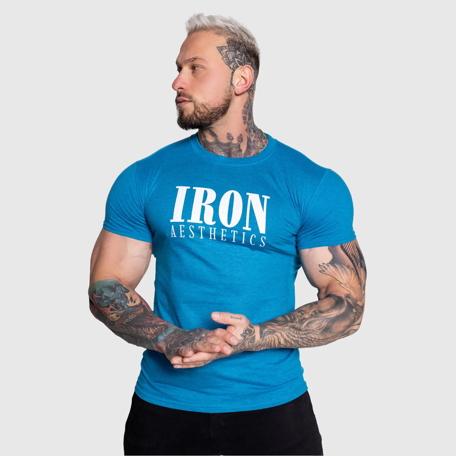 Pánské sportovní tričko Iron Aesthetics Urban, modré-1