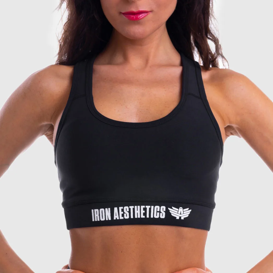 Dámská sportovní podprsenka STUFFED - Iron Aesthetics, černá-1