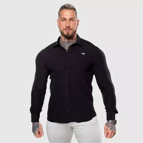 Strečová košile Iron Aesthetics Slim Stretch, černá