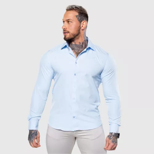 Strečová košile Iron Aesthetics Slim Stretch, světlemodrá
