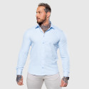 Strečová košeľa Iron Aesthetics Slim Stretch, svetlomodrá