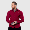 Strečová košeľa Iron Aesthetics Slim Stretch, bordová