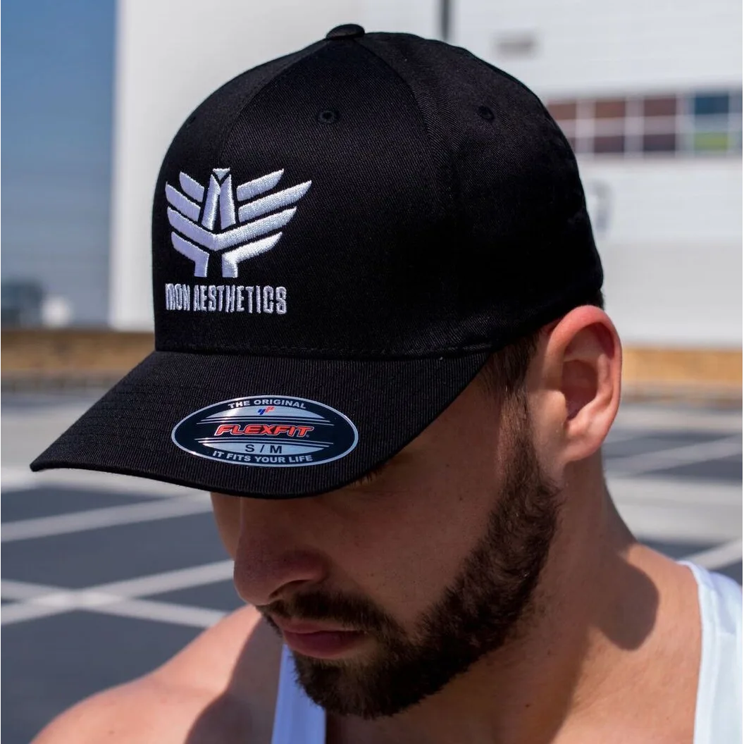 Pánská kšiltovka Iron Aesthetics FlexFit, černá-1