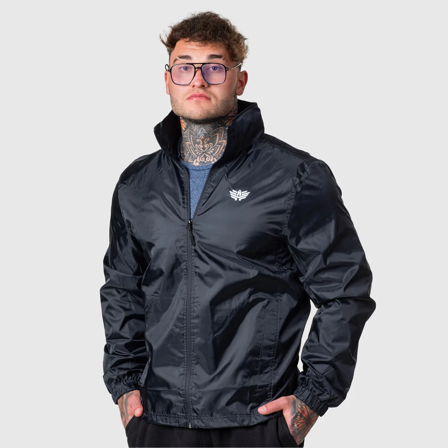 Pánská bunda Iron Aesthetics Windblocker, černá-1