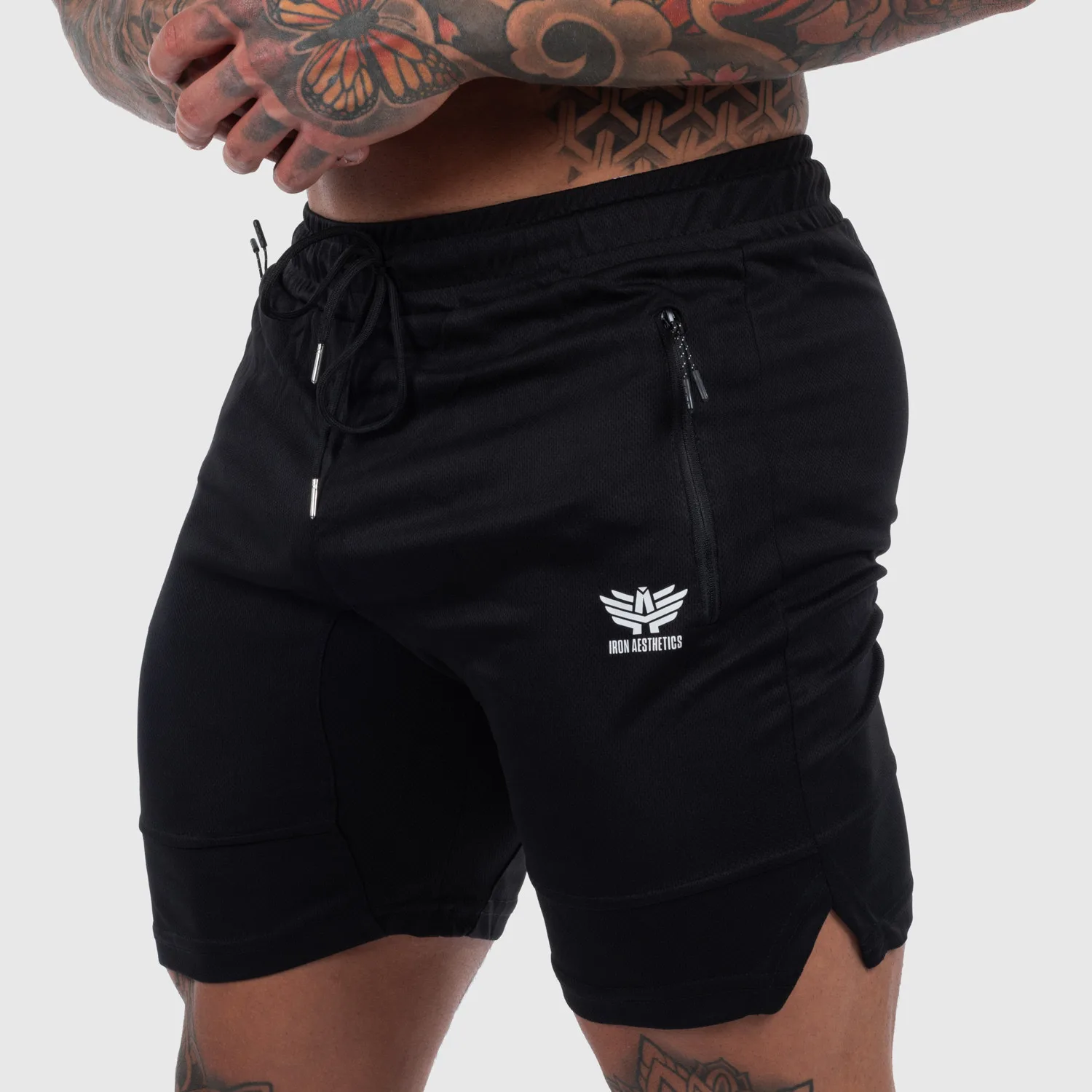 Sportovní šortky Iron Aesthetics Lightning, černé-1