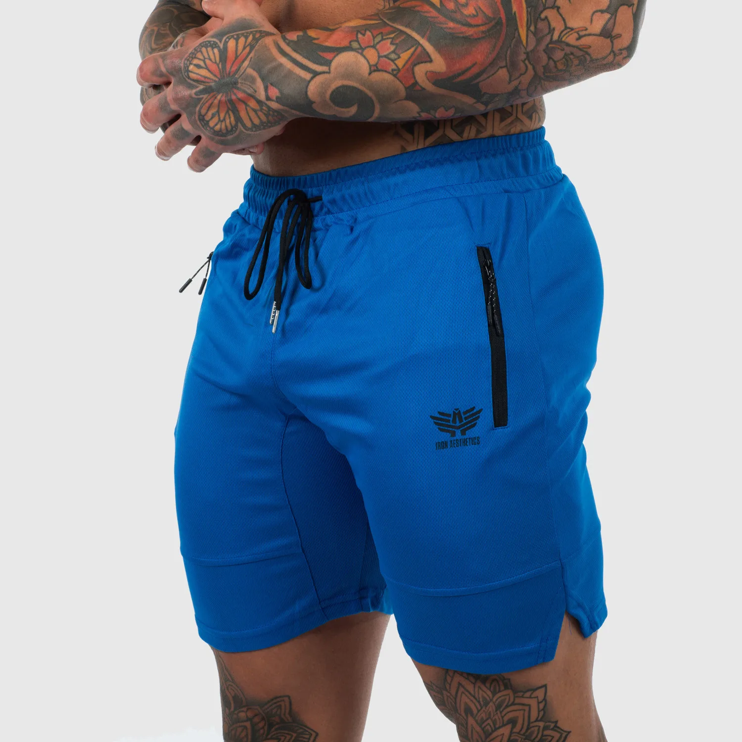 Sportovní šortky Iron Aesthetics Lightning, modré-1