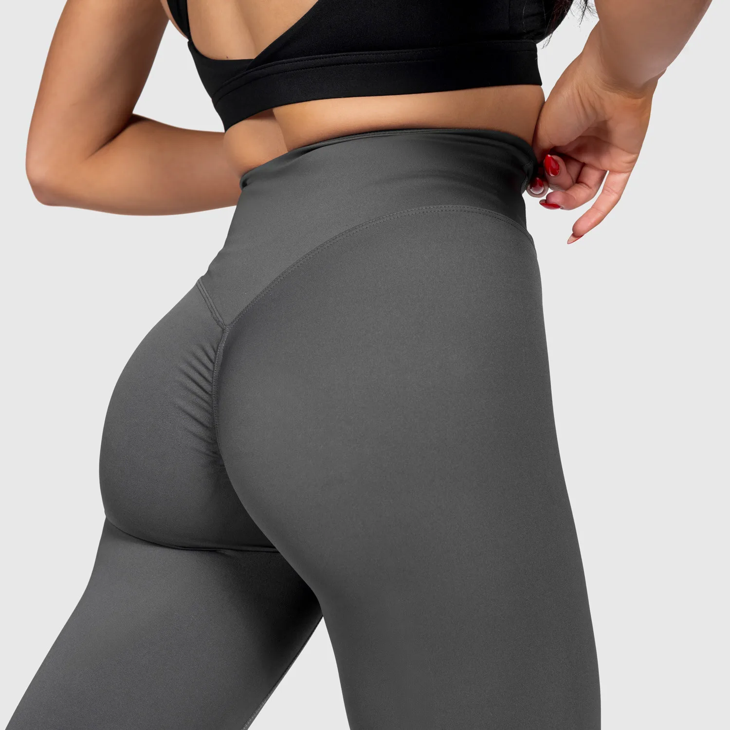 Legíny s vysokým pasem Iron Aesthetics Adapt, šedé-1