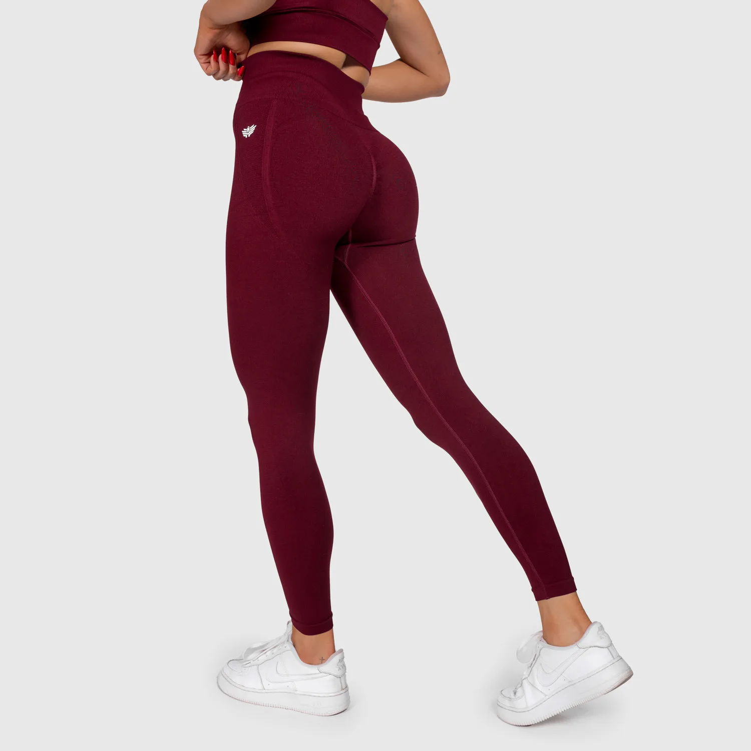 Sportovní legíny Iron Aesthetics Inspire, bordové-1