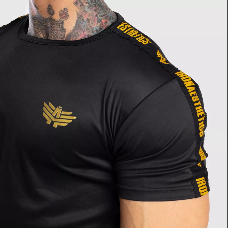 Pánské tričko Iron Aesthetics STRIPES, černo-zlaté-8