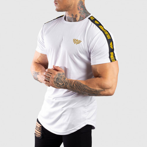 Pánské tričko Iron Aesthetics STRIPES, bílo-zlaté