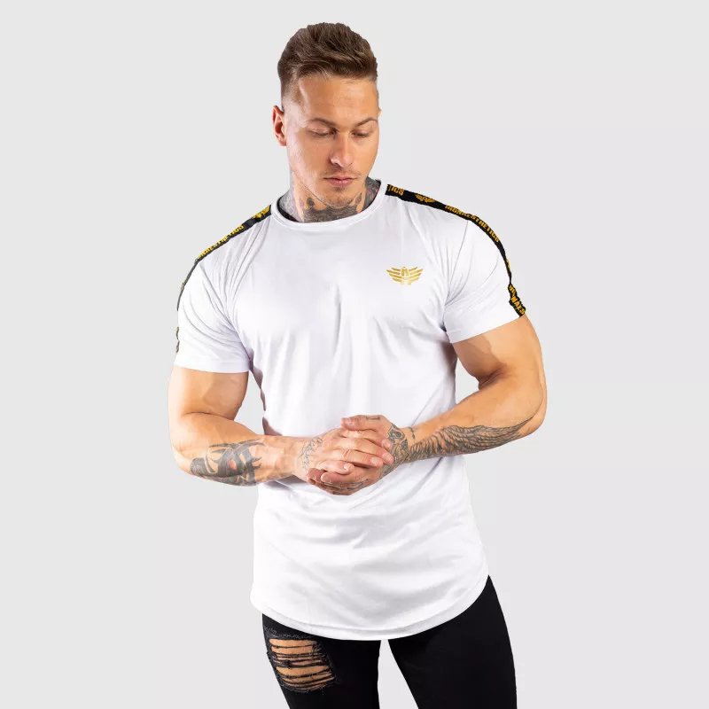 Pánské tričko Iron Aesthetics STRIPES, bílo-zlaté-3
