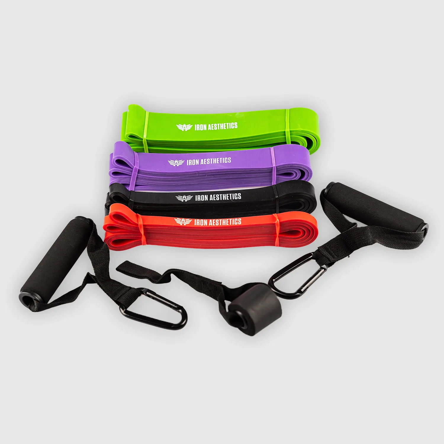 Posilovací sada Iron Aesthetics Handle Bands Set-1