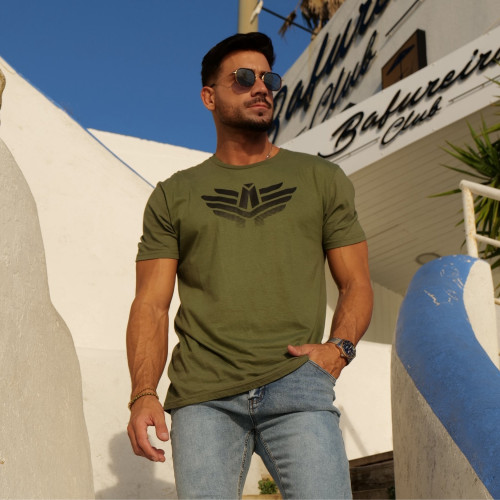 Pánské sportovní tričko Iron Aesthetics Break, zelené