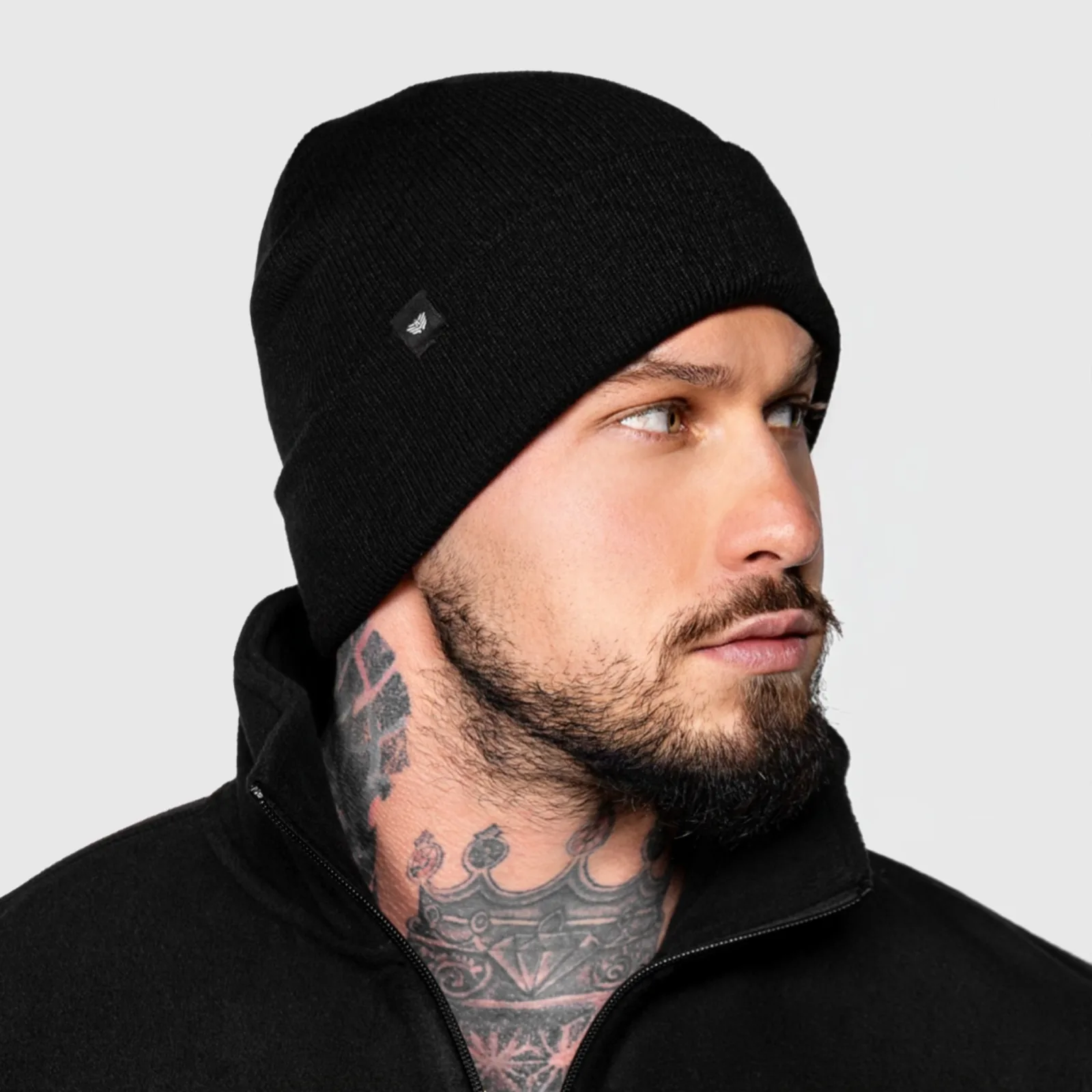 Zimní beanie čepice Iron Aesthetics Topper, černá-1