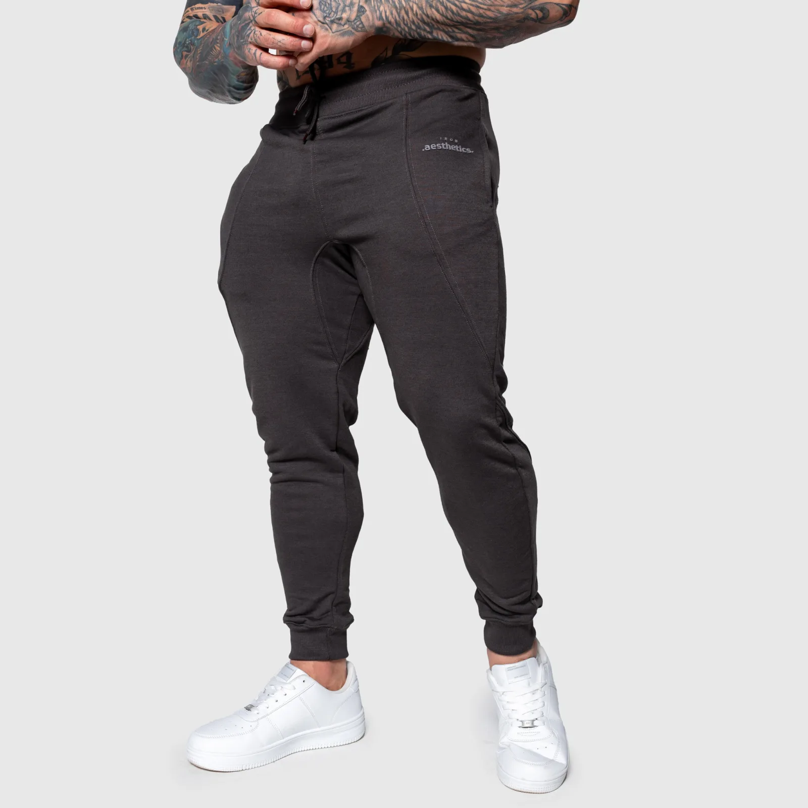 Pánské sportovní tepláky Iron Aesthetics Flexi, tmavě šedé-1