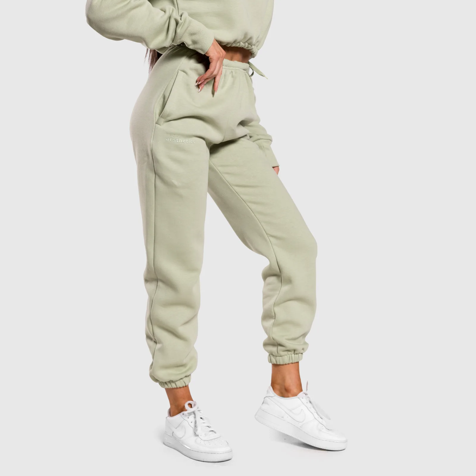 Dámské oversized tepláky Iron Aesthetics Simone, zelené-1