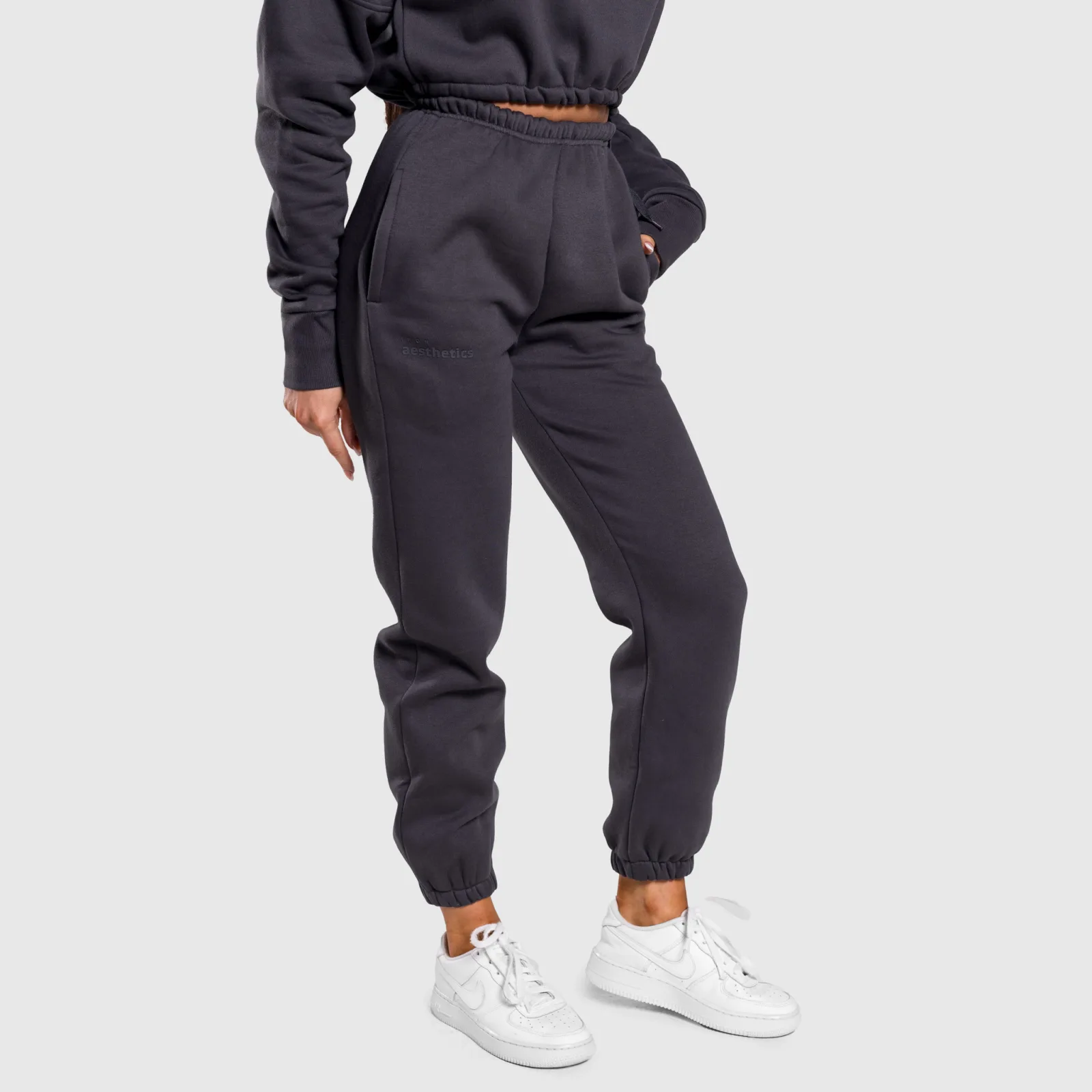 Dámské oversized tepláky Iron Aesthetics Simone, šedé-1