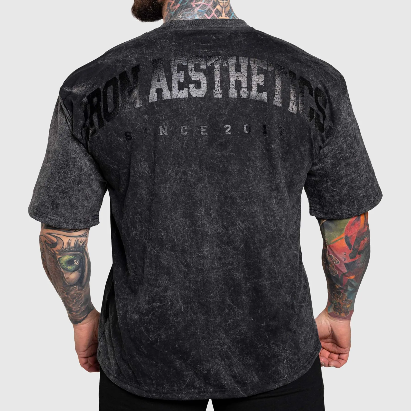 Oversize triko Iron Aesthetics College, washed black-1