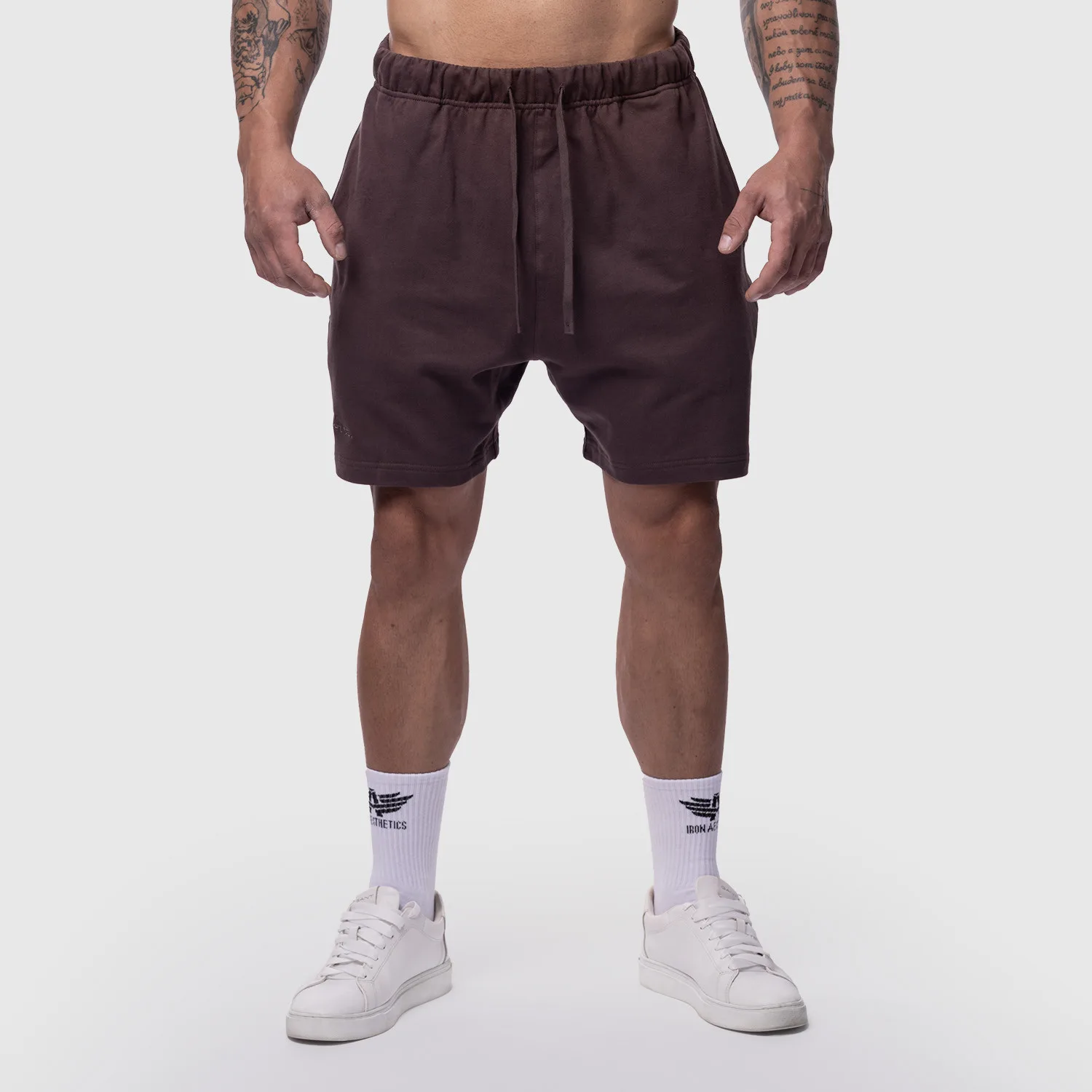 Pánské bavlněné šortky Iron Aesthetics Ambition, fialové-1
