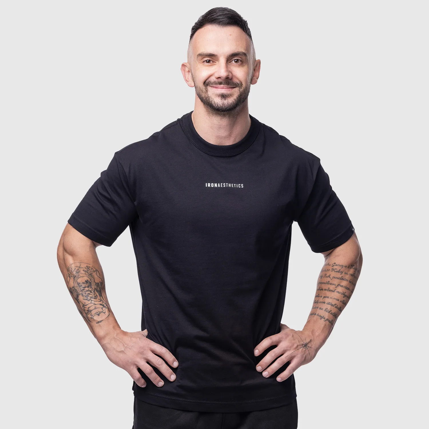 Oversized tričko Iron Aesthetics Vibe Tee, černé-1