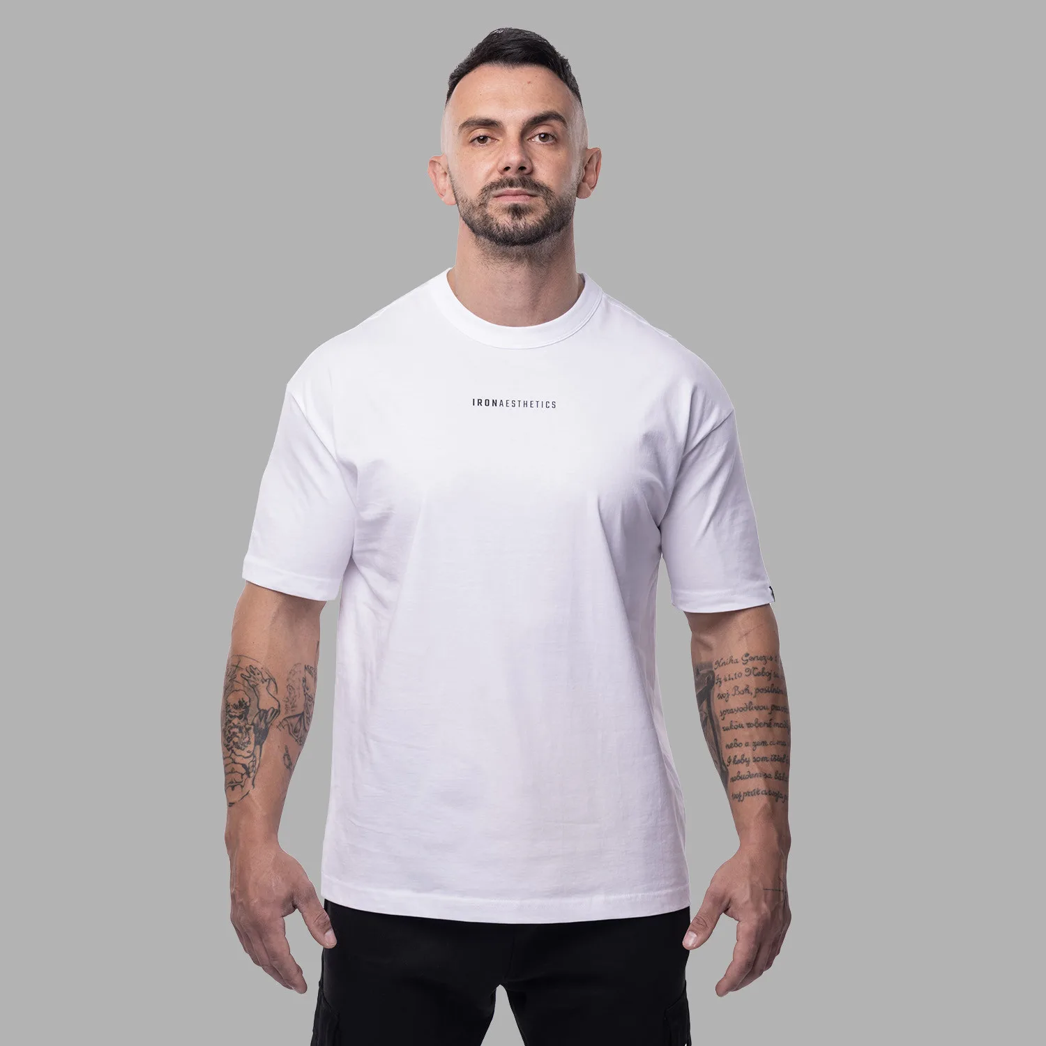 Oversized tričko Iron Aesthetics Vibe Tee, bílé-1