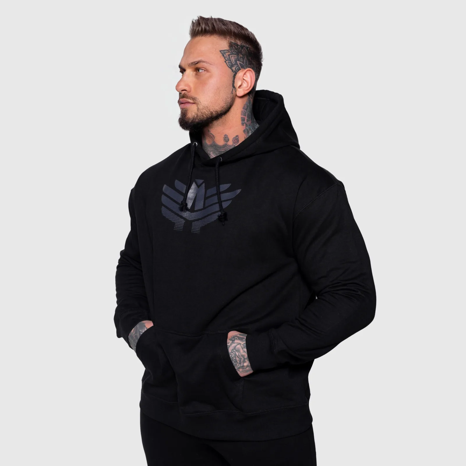 Pánská mikina s kapucí Iron Aesthetics Apex, černá-1