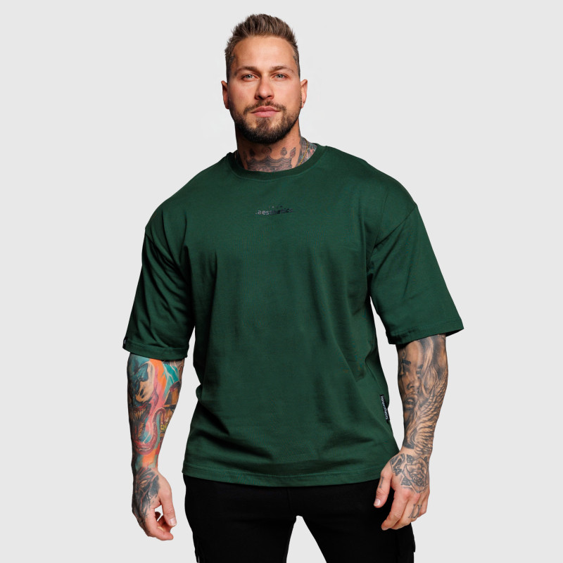 Oversize tričko Iron Aesthetics Major, zelené