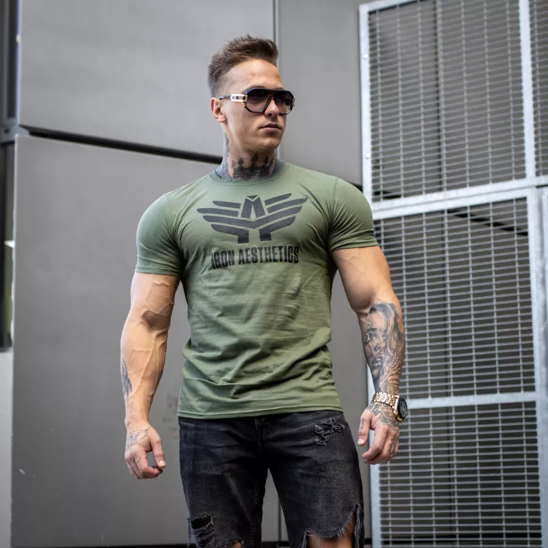 Ultrasoft tričko Iron Aesthetics, vojenská zelená-4