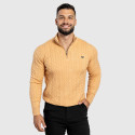 Pánsky sveter Iron Aesthetics Cable Knit, camel