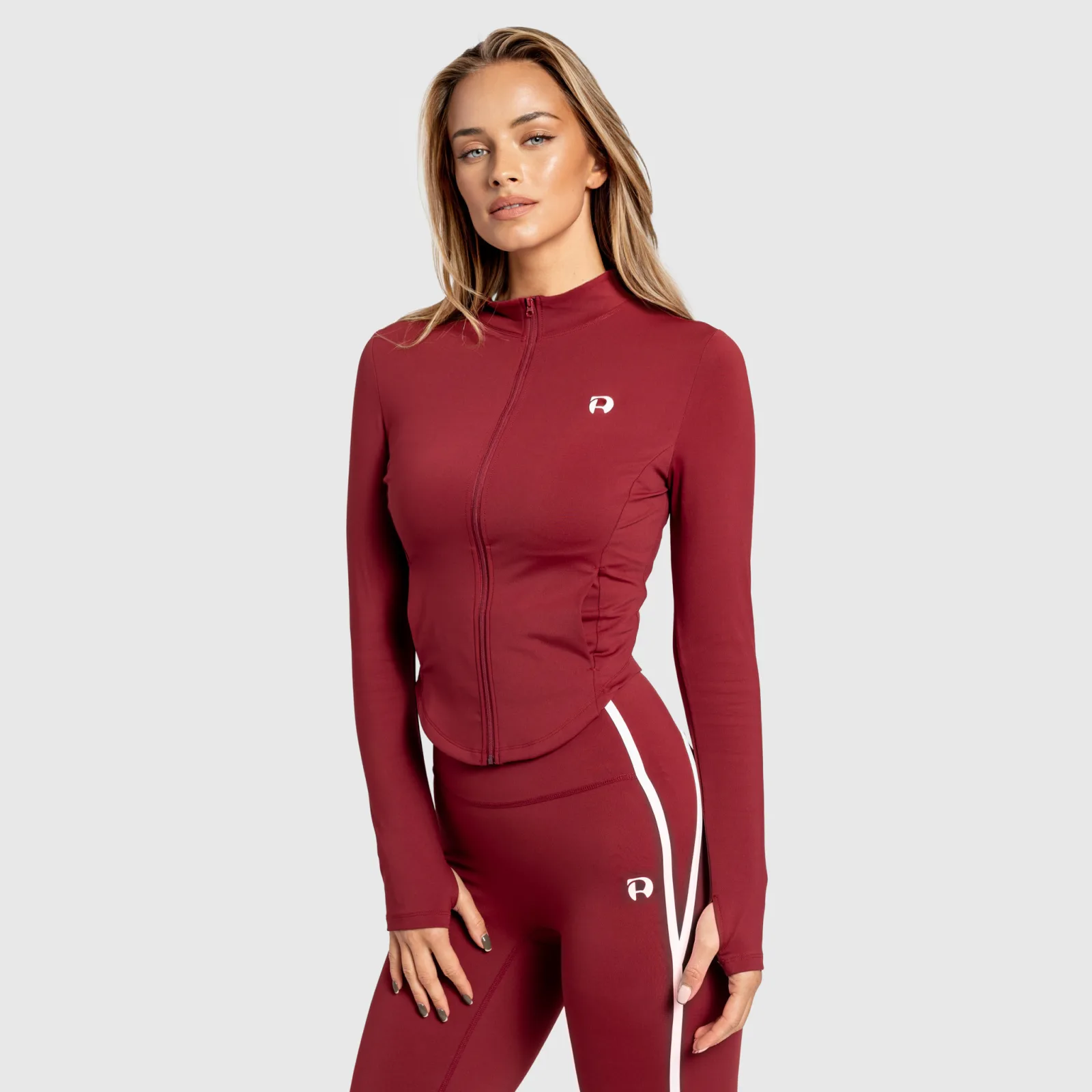 Dámská sportovní bunda na zip Iron Aesthetics Define, bordová-1