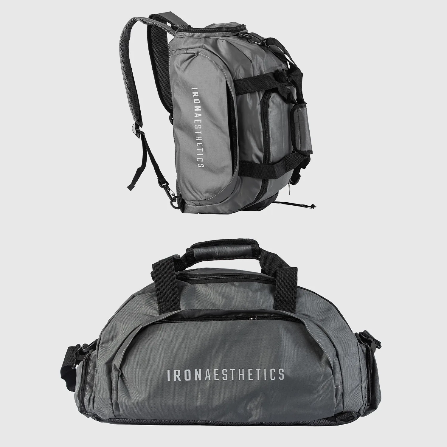 Sportovní taška Iron Aesthetics FitKit 2in1, šedá-1