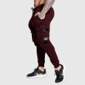 Pánske tepláky Iron Aesthetics Cargo Joggers, bordové