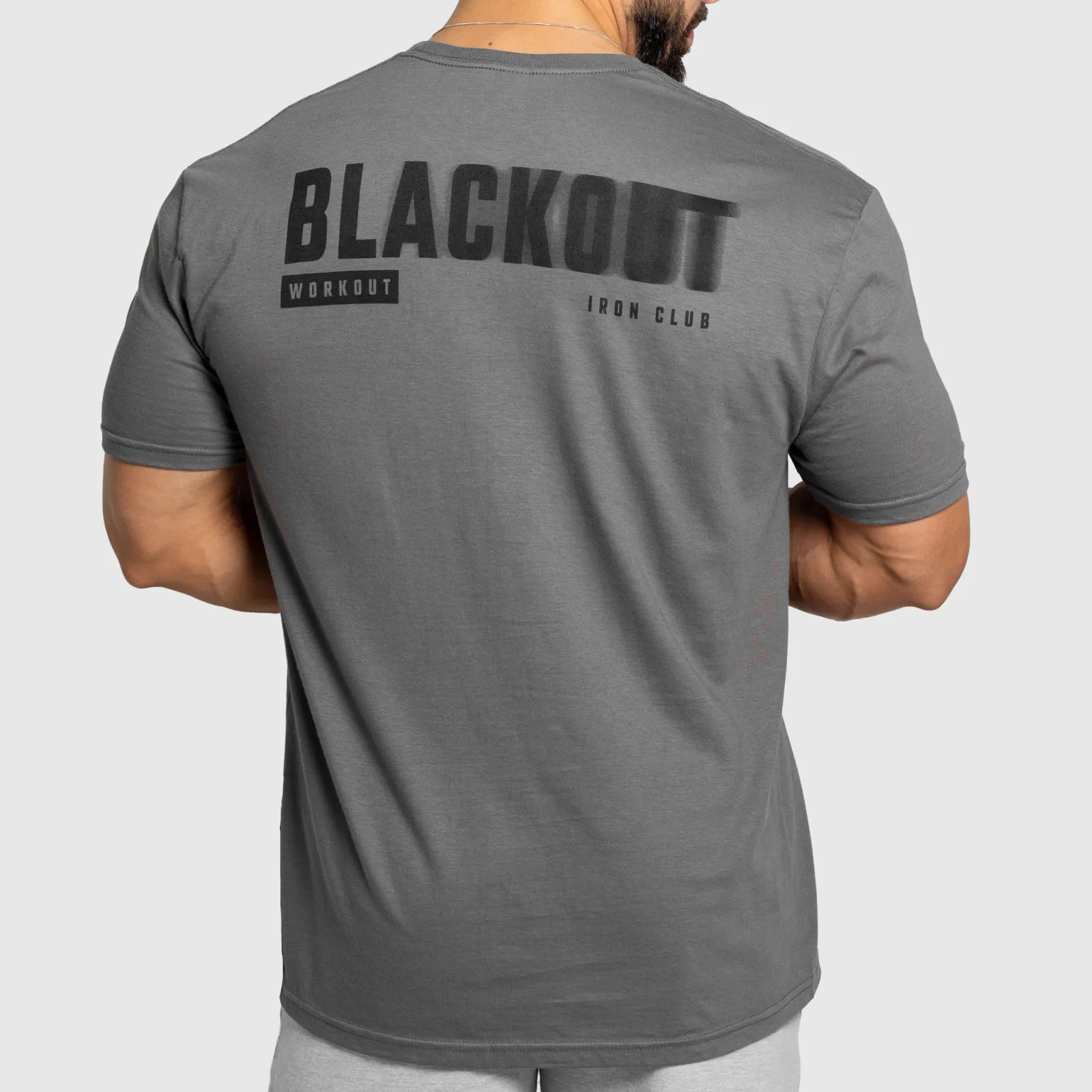 Pánské tričko Iron Aesthetics Blackout, charcoal-1