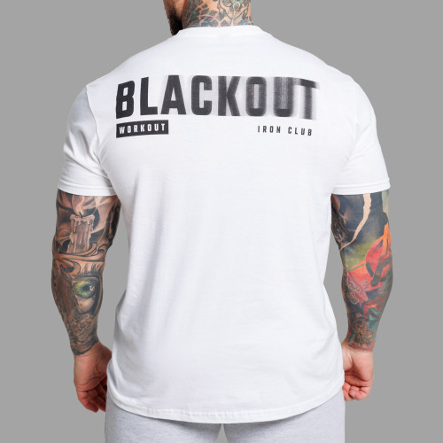 Pánské tričko Iron Aesthetics Blackout, bílé