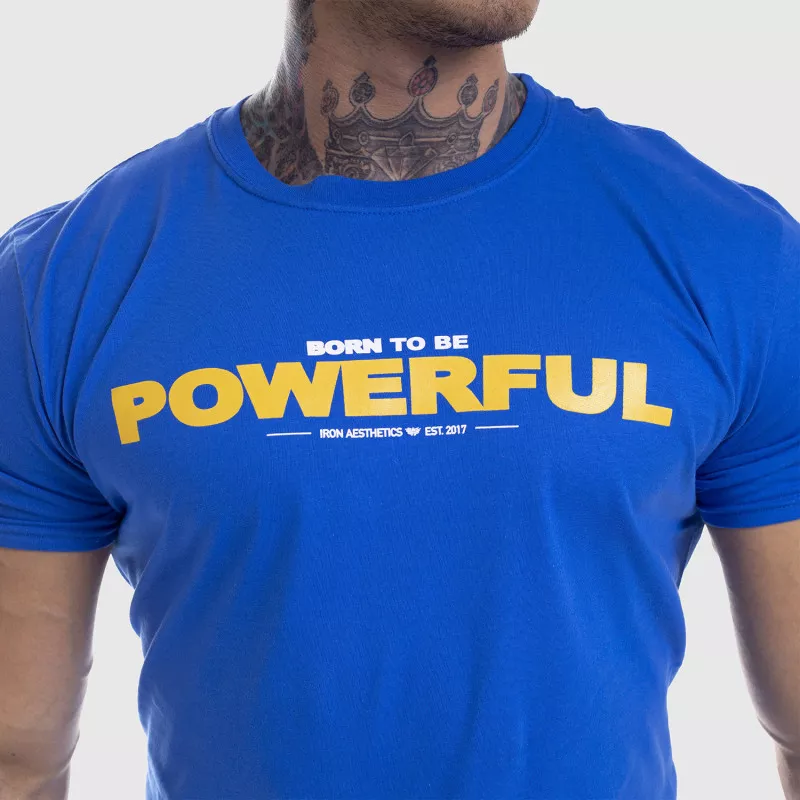 Ultrasoft tričko Iron Aesthetics Powerful, modré-3