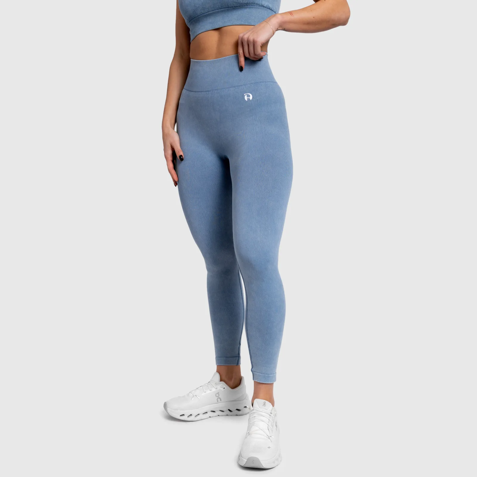 Dámské legíny Iron Aesthetics Faded, washed blue-1
