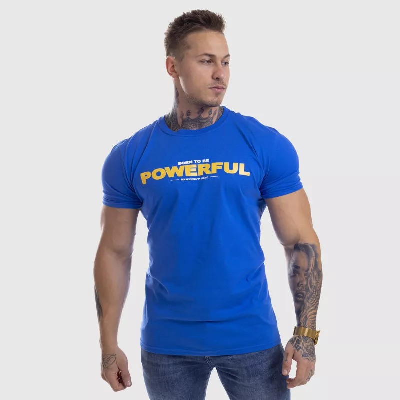 Ultrasoft tričko Iron Aesthetics Powerful, modré-5