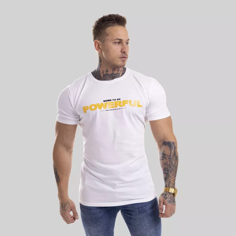Ultrasoft tričko Iron Aesthetics Powerful, bílé-4