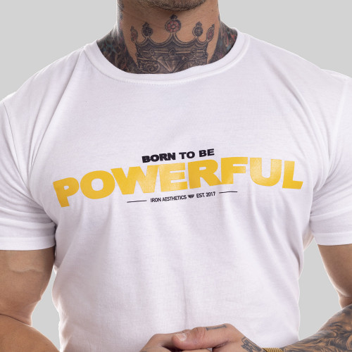 Ultrasoft tričko Iron Aesthetics Powerful, bílé