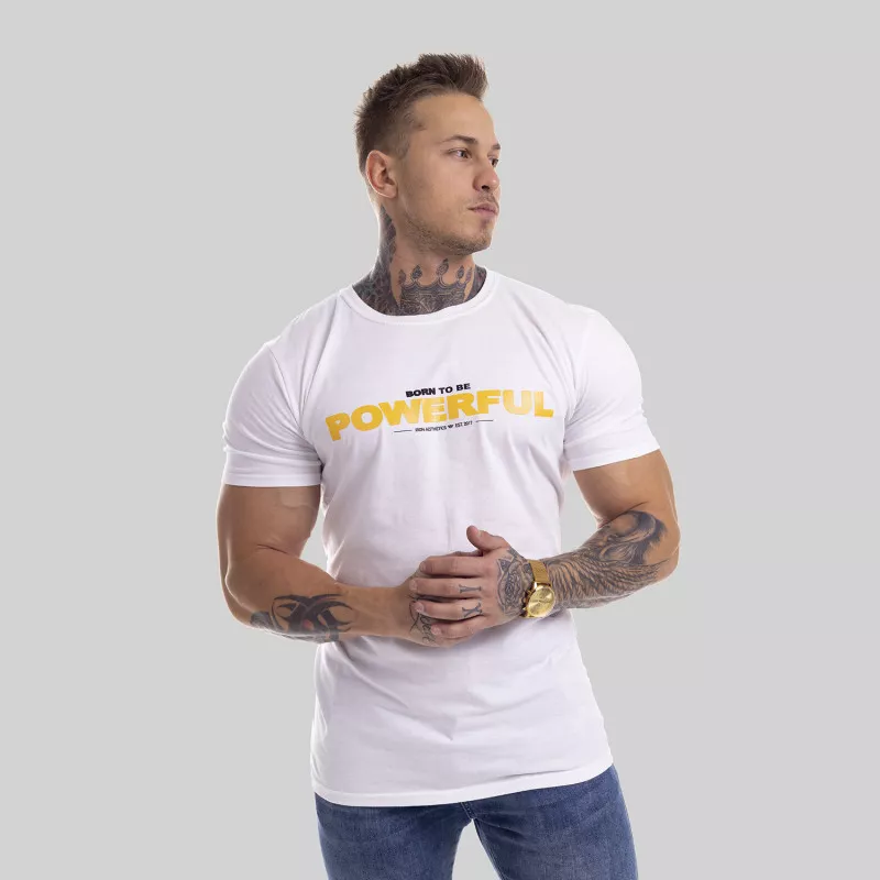 Ultrasoft tričko Iron Aesthetics Powerful, bílé-7