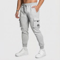 Pánske tepláky Iron Aesthetics Cargo Joggers, sivé