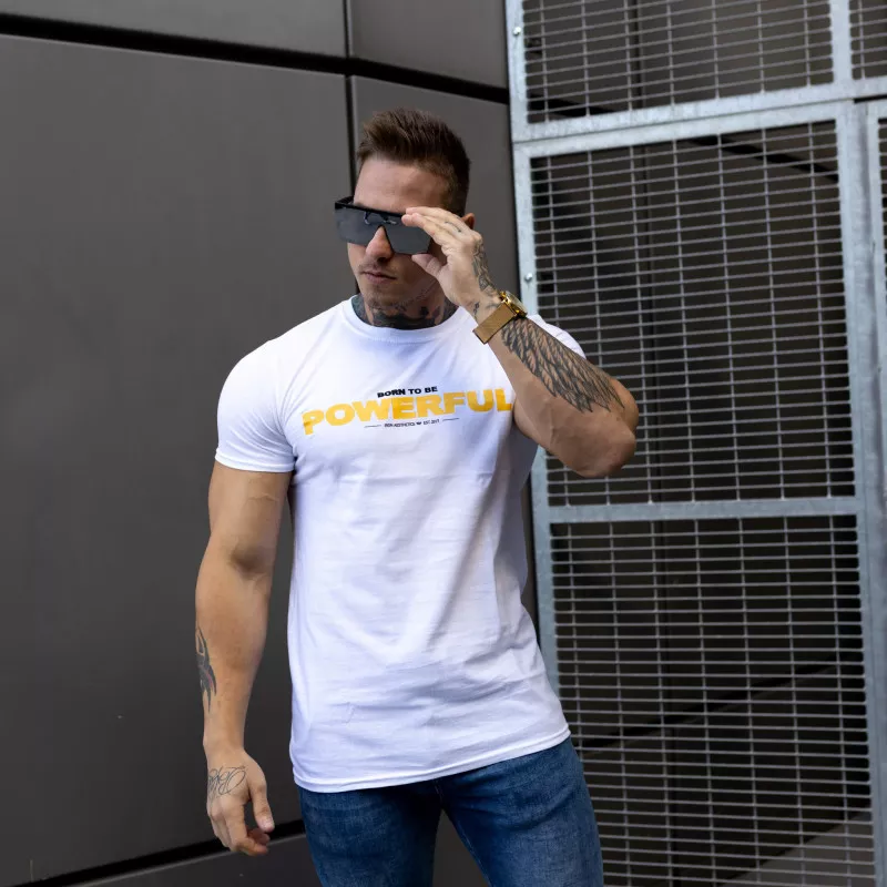 Ultrasoft tričko Iron Aesthetics Powerful, bílé-3