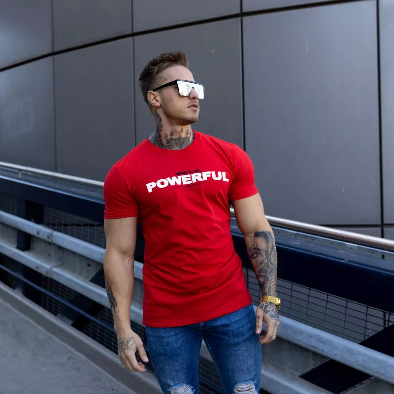 Ultrasoft tričko Iron Aesthetics Powerful, červené-3