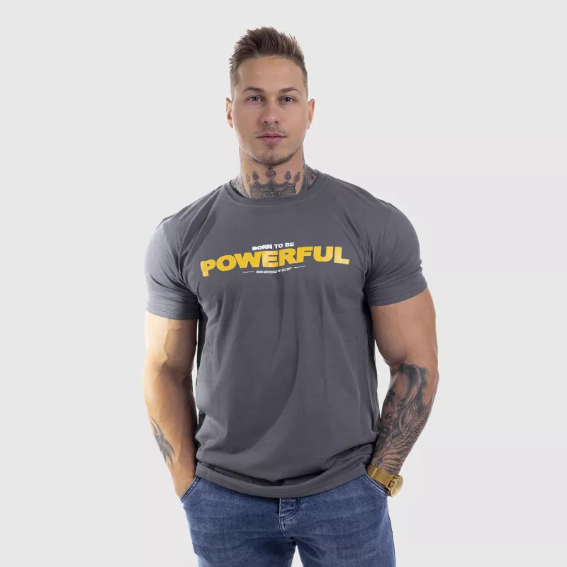 Ultrasoft tričko Iron Aesthetics Powerful, šedá-2