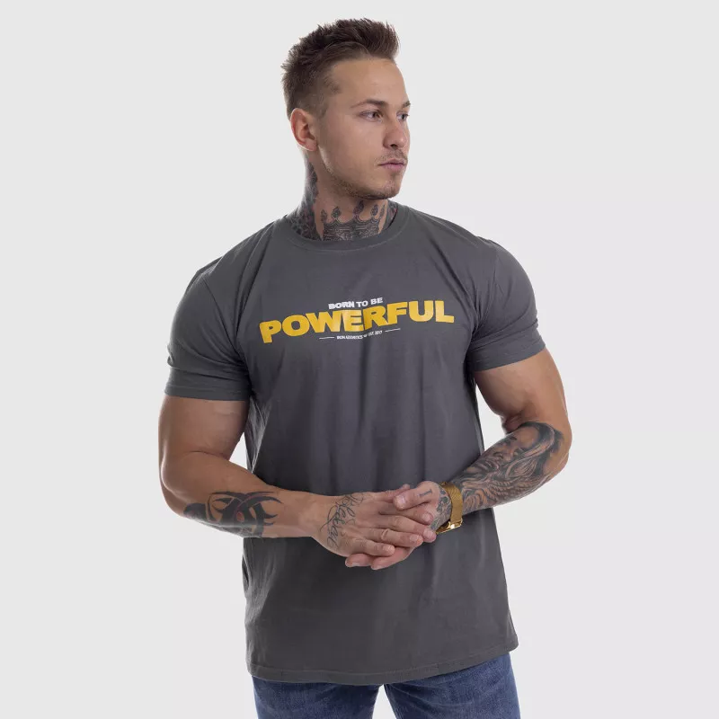 Ultrasoft tričko Iron Aesthetics Powerful, šedá-4