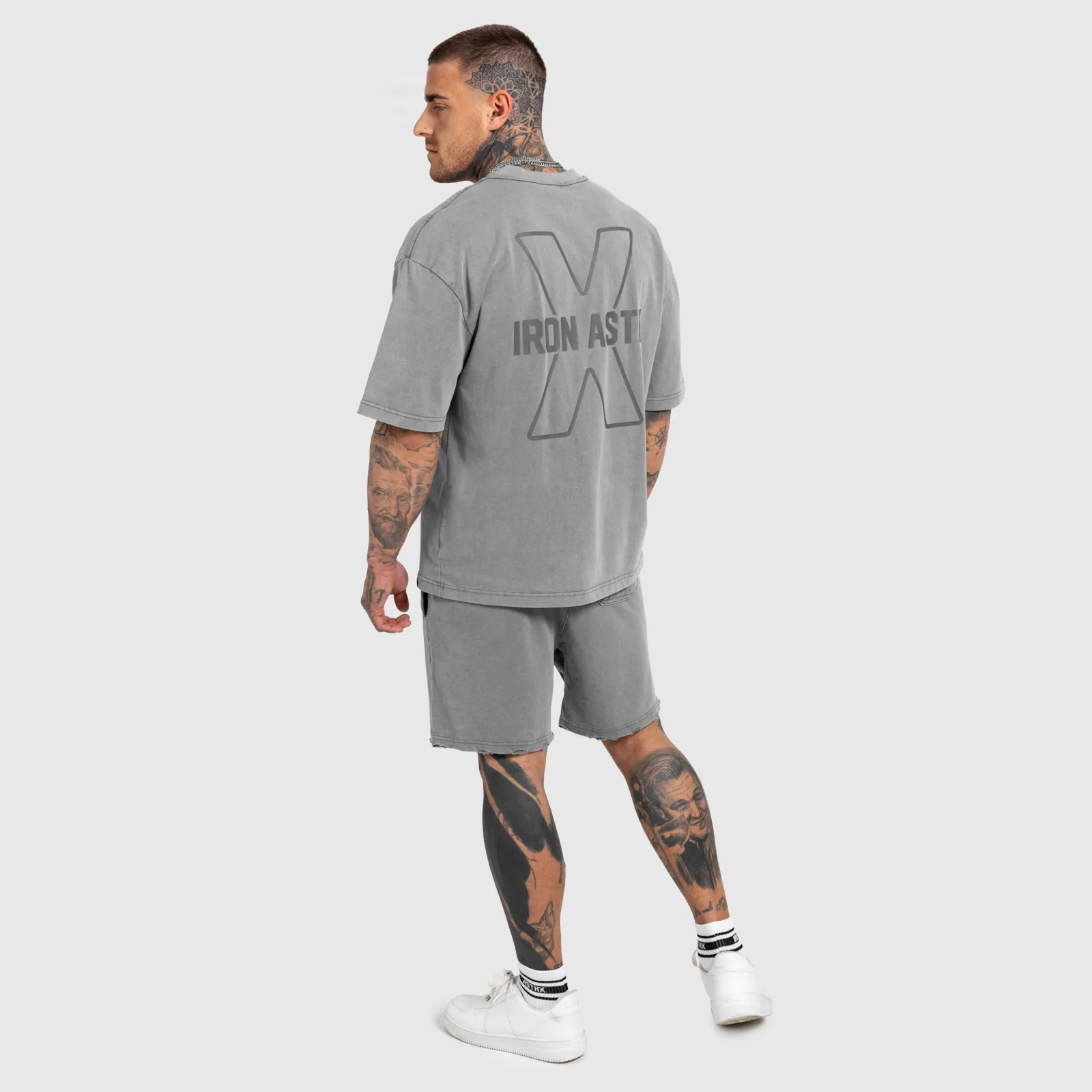 Pánská souprava Iron Aesthetics X Washed, šedá-1